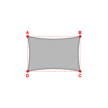 Voile d'ombrage rectangle en Soltis Horizon 86 Alu/Blanc 86-2051 - 4,50x3,00x4,50x3,00m
