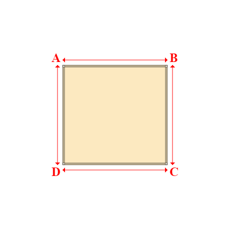Bâche plate rectangle sur mesure en Toile PVC Microperforée Protect meshes 332, 340gr/m² Beige - 2.10x2.00m