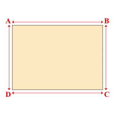 Bâche plate rectangle sur mesure en Membrane PVC 670gr/m² Beige ral 1015 - 7.00x5.00m