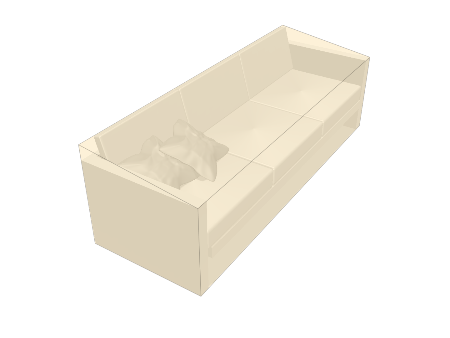 Canapé de jardin haut en Membrane PVC 670gr/m² Beige ral 1015