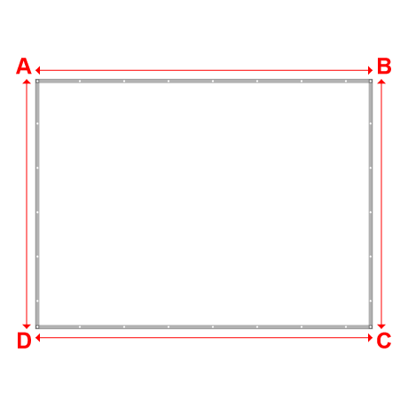 Bâche plate rectangle sur mesure en Protect covert 905F3 900gr/m², toile PVC Etanche Blanc - 4.32x3.20m