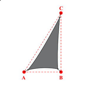 Voile d'ombrage triangle en Soltis Perform 92 Béton 92-2167 - 2,02x3,49x4,15m