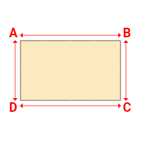 Bâche plate rectangle sur mesure en Membrane PVC 670gr/m² Beige ral 1015 - 5.00x3.00m