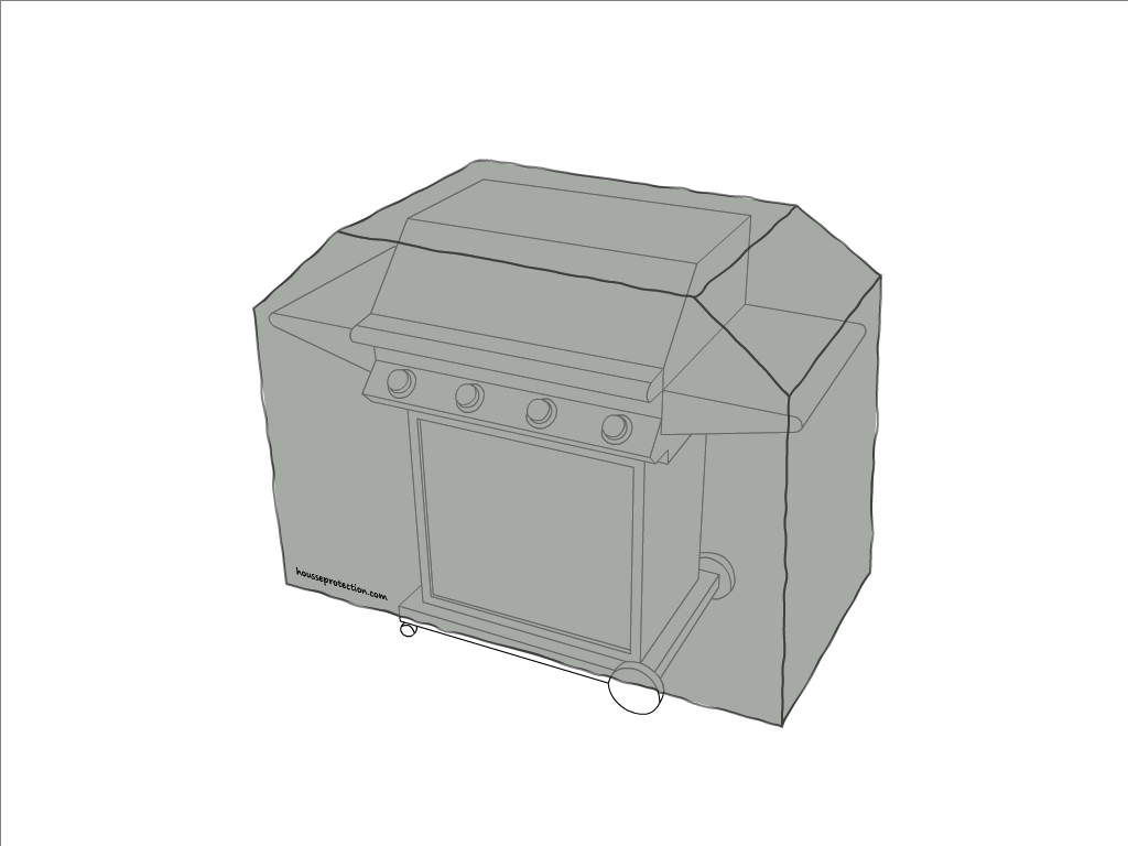 Housse de barbecue Weber Barbecue à gaz Spirit II E-310 Plancha en Membrane PVC 670gr/m² Gris clair RAL 7038