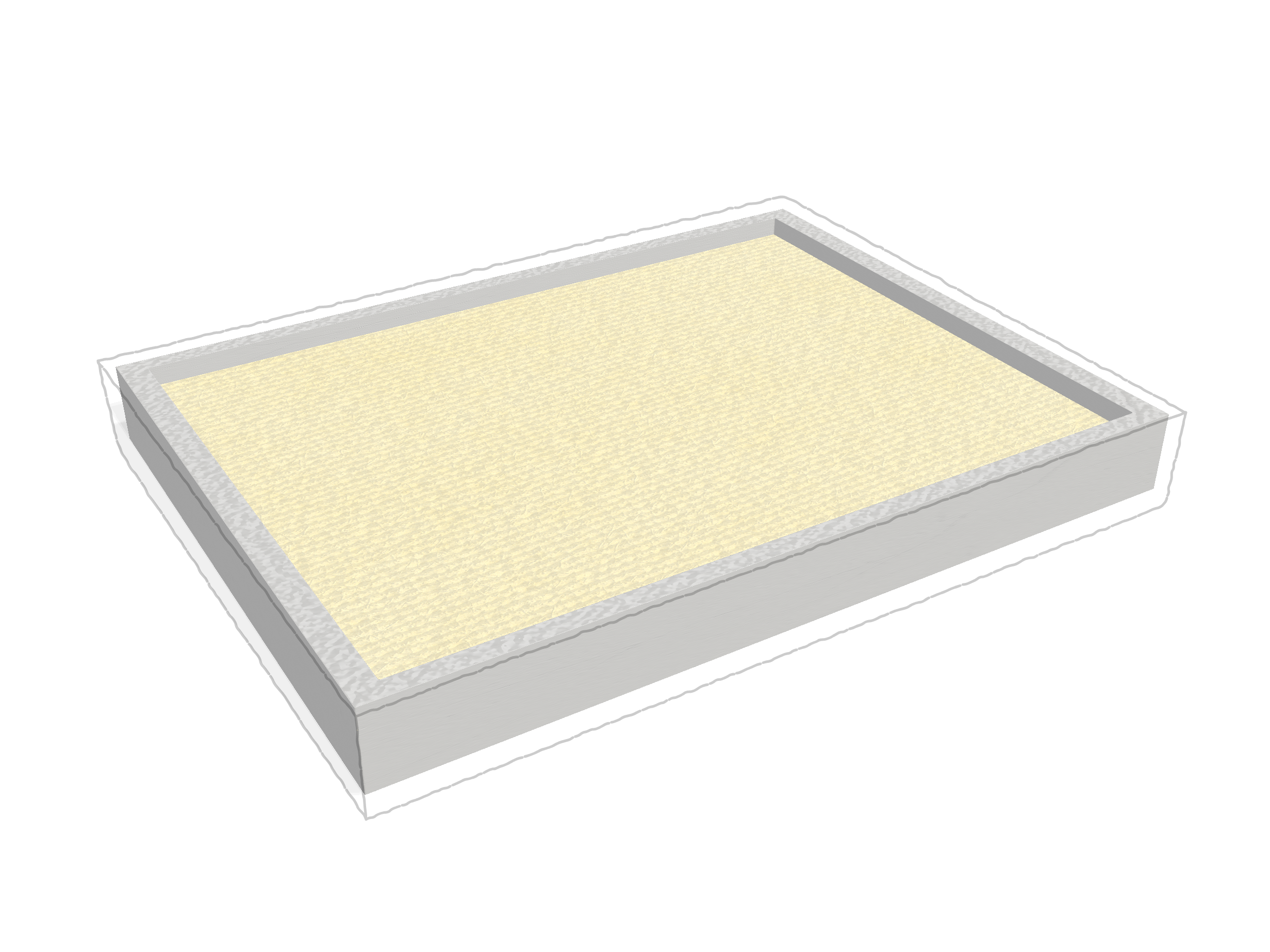 Bac à sable en Membrane PVC 670gr/m² Blanc RAL 9016