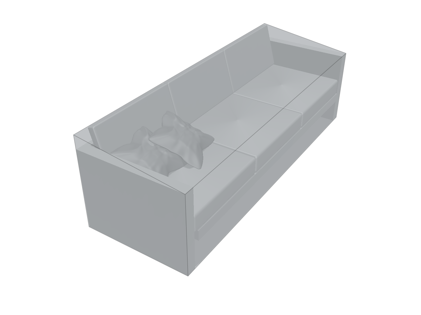 Canapé de jardin haut en POLY420 Gris