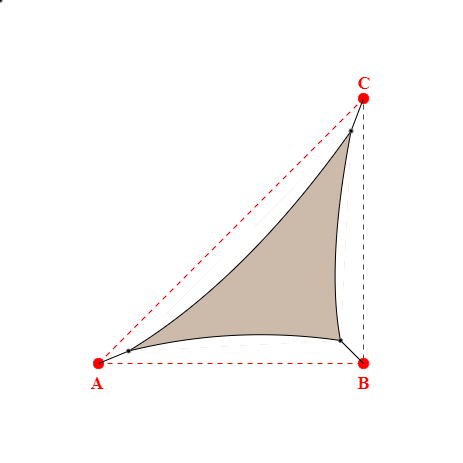 Voile d'ombrage triangle en Soltis Lounge 96 Sandy beige 96-2135 - 4,24x4,19x6,25m