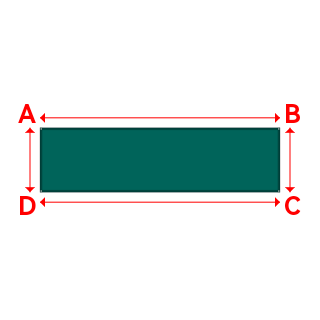 Bâche plate rectangle sur mesure en Membrane PVC 670gr/m² Vert industrie RAL 6026 - 5.22x1.40m