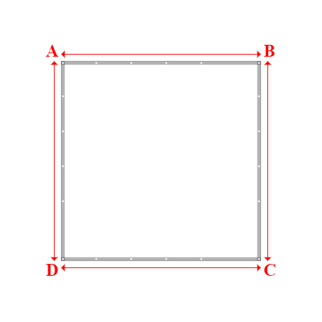 Bâche plate rectangle sur mesure en Protect covert 905F3 900gr/m², toile PVC Etanche Blanc - 2.85x2.85m