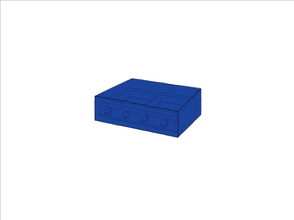 Housse de barbecue   en Membrane PVC 670gr/m² Bleu foncé RAL 5002