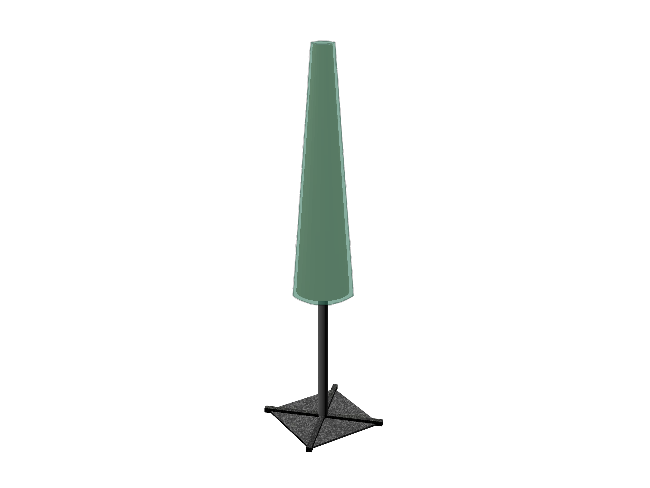 Parasol de jardin en POLY420 Vert