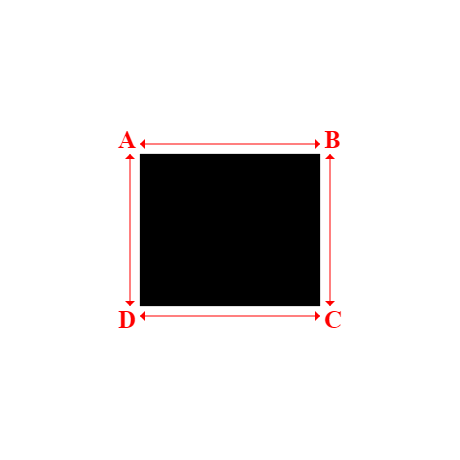 Bâche plate rectangle sur mesure en   - 1.80x1.52m