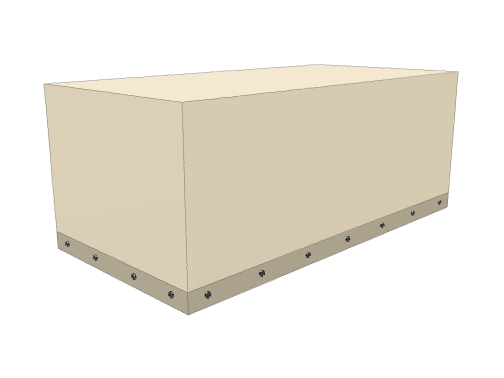 Housse Rectangle en Membrane PVC 670gr/m² Beige ral 1015