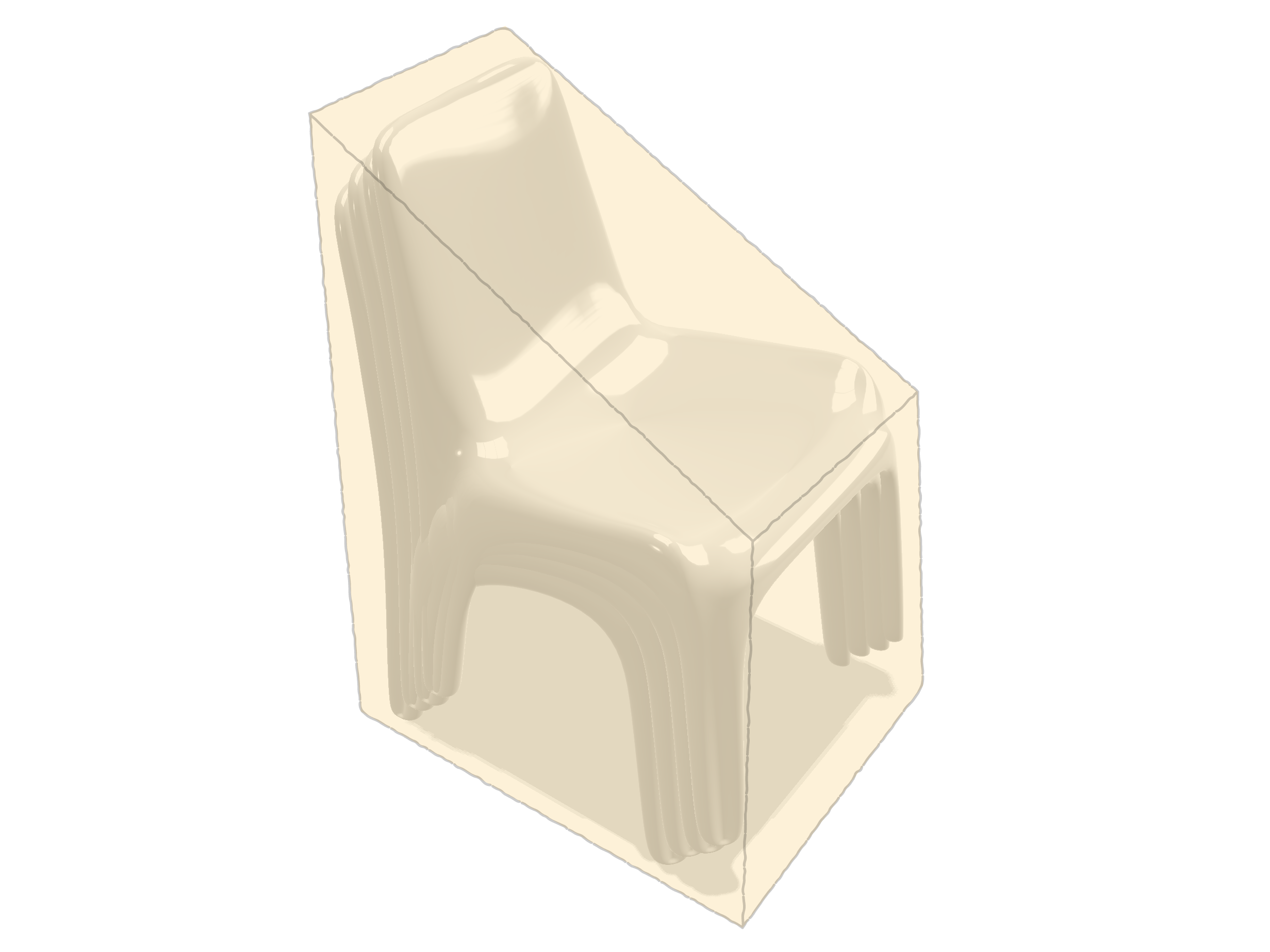 Chaise de jardin en Membrane PVC 670gr/m² Beige ral 1015