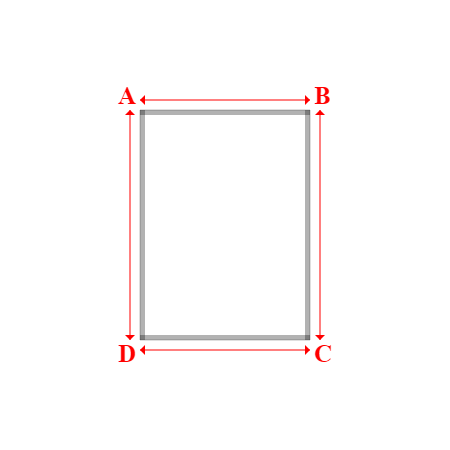Bâche plate rectangle sur mesure en Membrane PVC 670gr/m² Blanc RAL 9016 - 1.70x2.30m