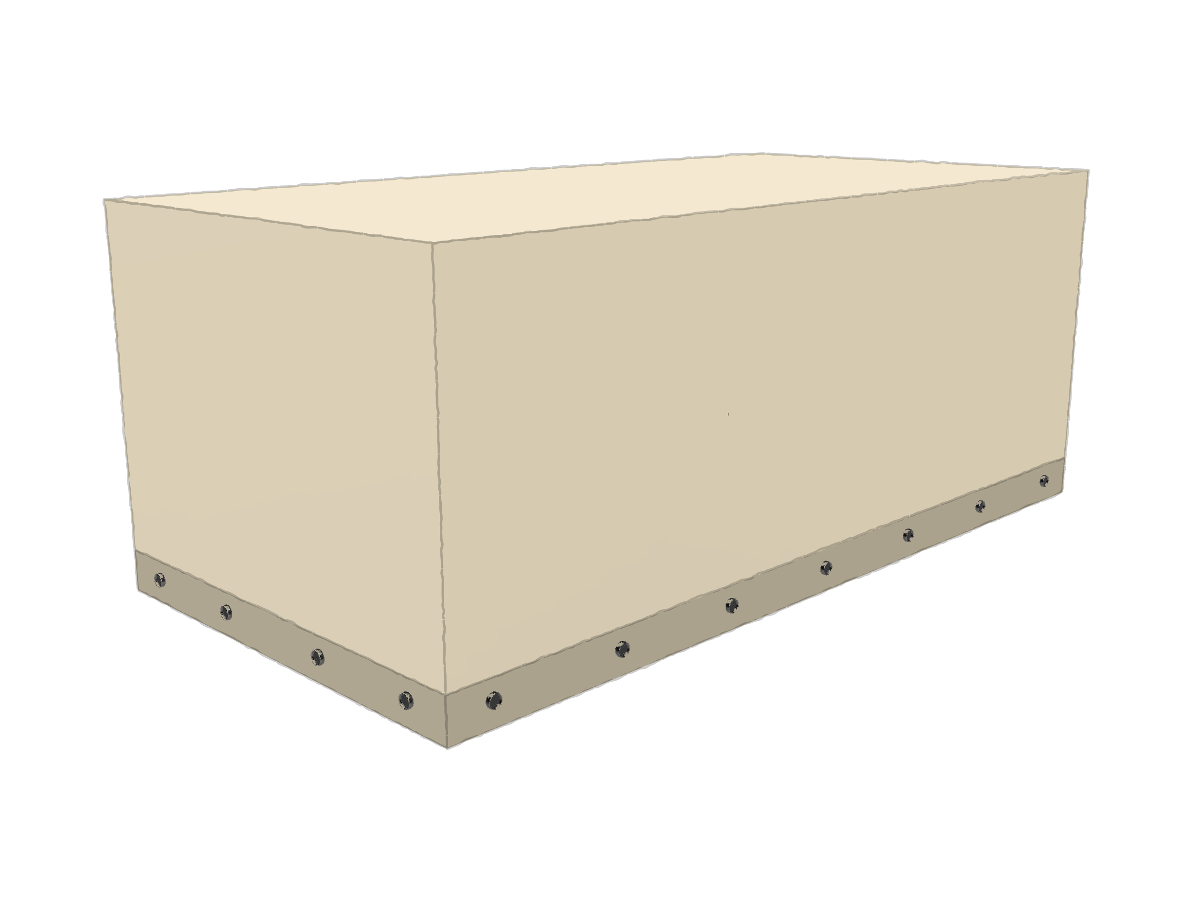 Housse Rectangle en Membrane PVC 670gr/m² Beige ral 1015