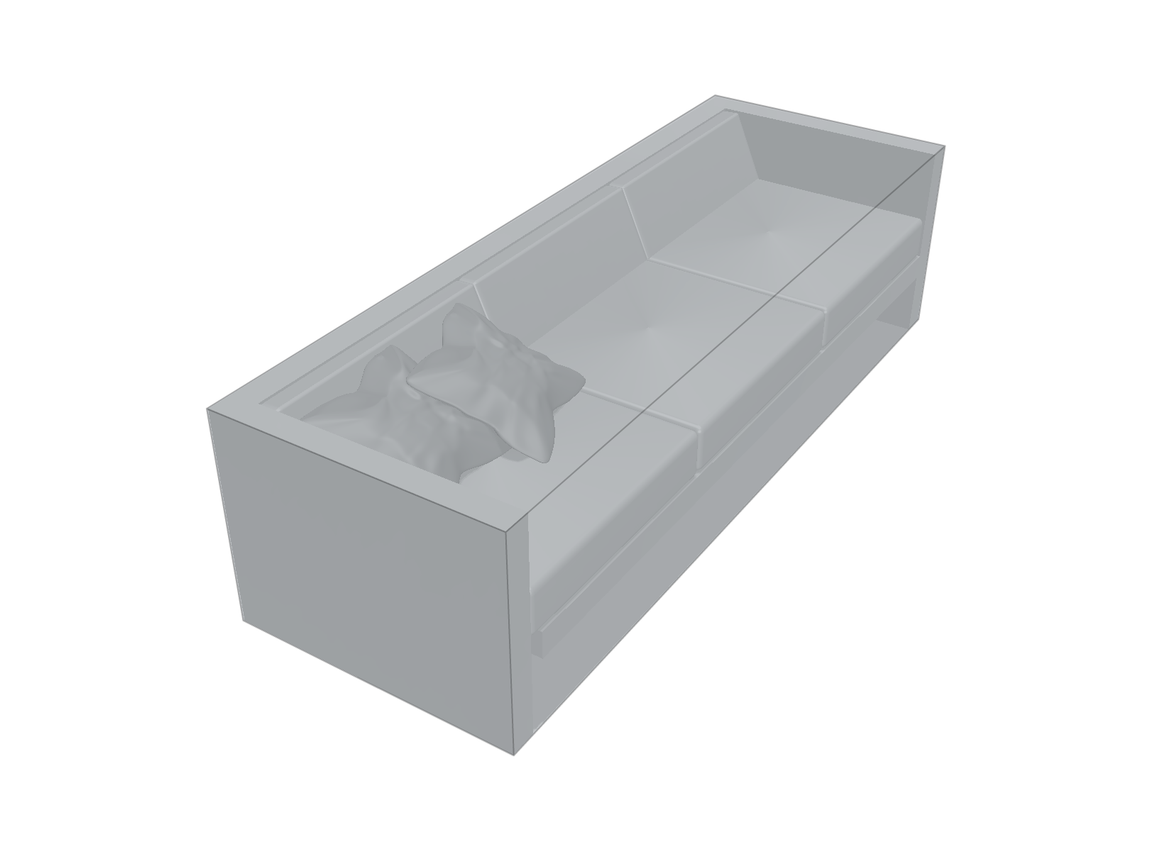 Canapé de jardin en POLY420 Gris