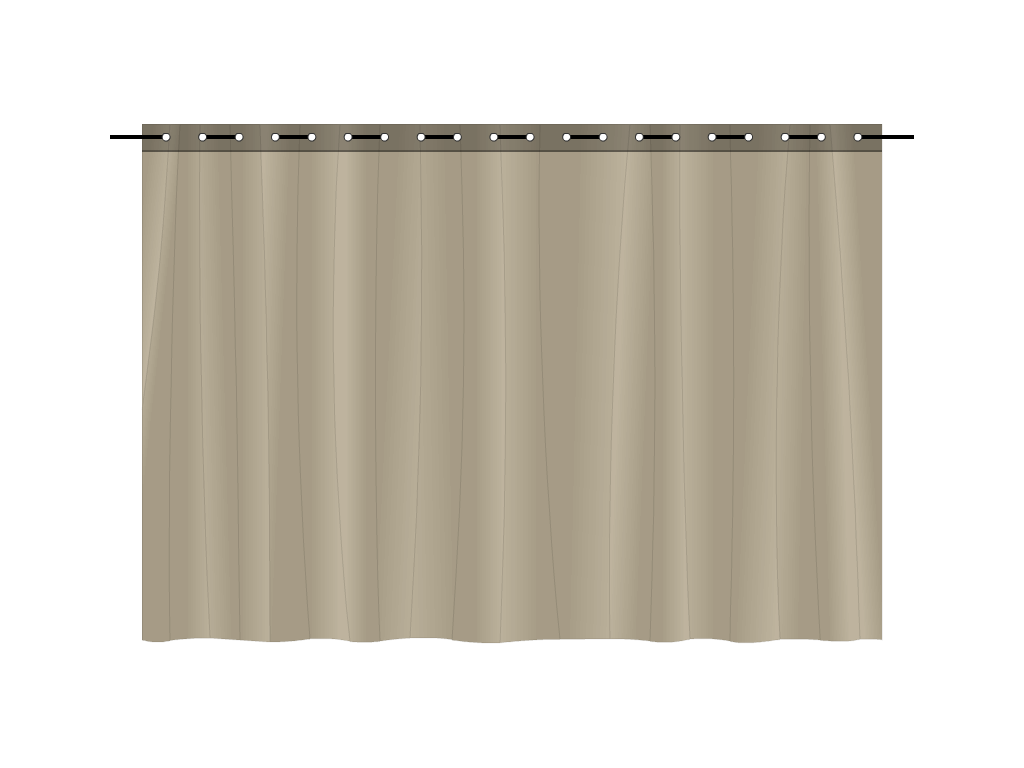 Rideau de séparation sur mesure en Membrane PVC 670gr/m² Beige ral 1015 - 2x1m