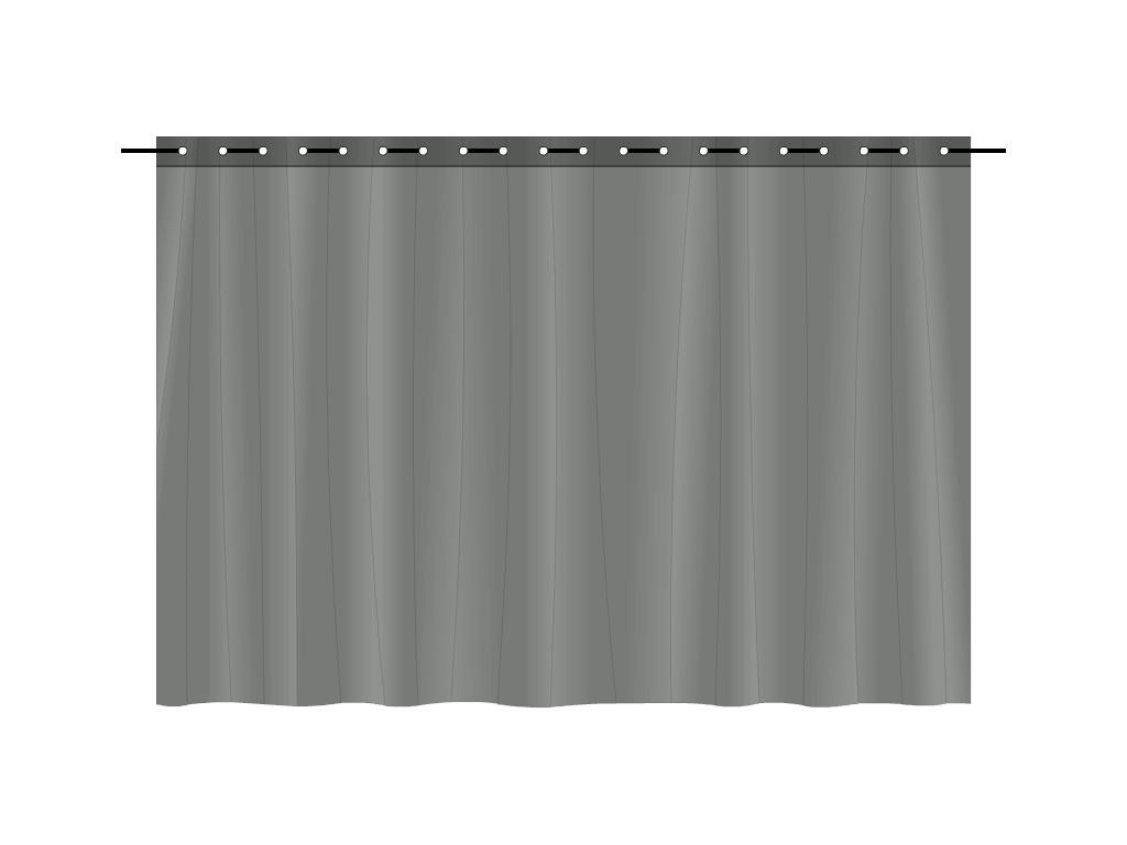Rideau de séparation sur mesure en Membrane PVC 670gr/m² Gris clair RAL 7038 - 2x1m