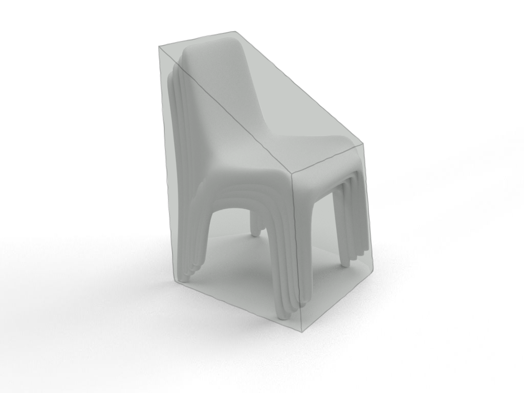 Chaise de jardin en Membrane PVC 670gr/m² Gris clair RAL 7038