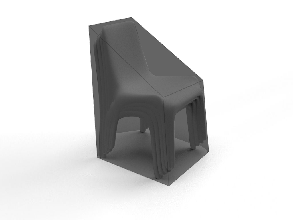 Chaise de jardin en Membrane PVC 670gr/m² Noir RAL 9005