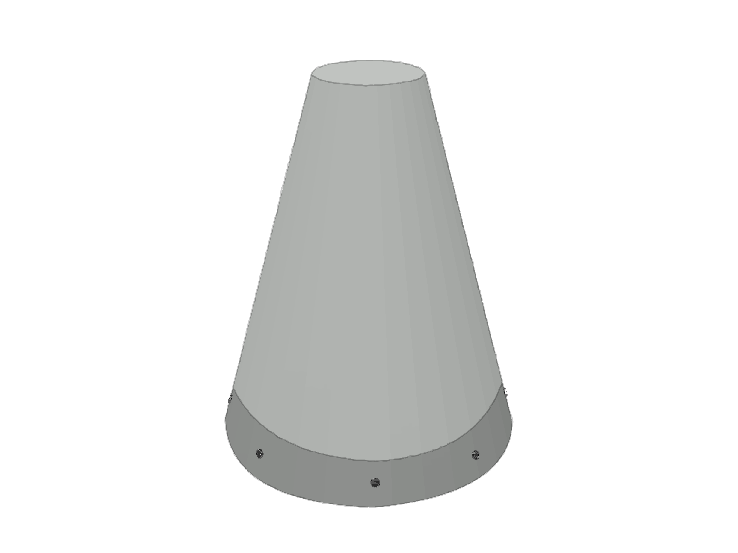 Housse Conique en Membrane PVC 670gr/m² Gris clair RAL 7038