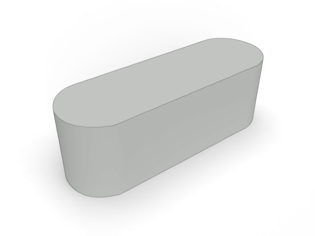 Squircle en Membrane PVC 670gr/m² Gris clair RAL 7038