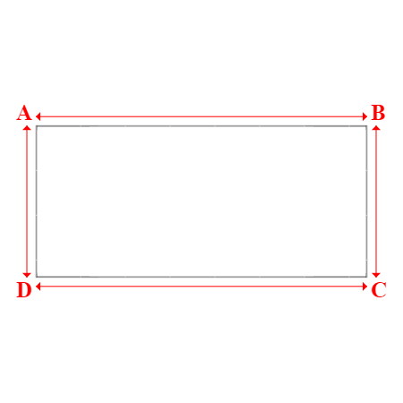 Bâche plate rectangle sur mesure en Membrane PVC 670gr/m² Blanc RAL 9016 - 12.00x5.50m