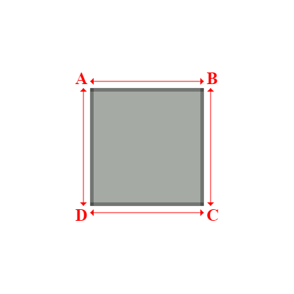 Bâche plate rectangle sur mesure en Membrane PVC 670gr/m² Gris clair RAL 7038 - 1.66x1.72m