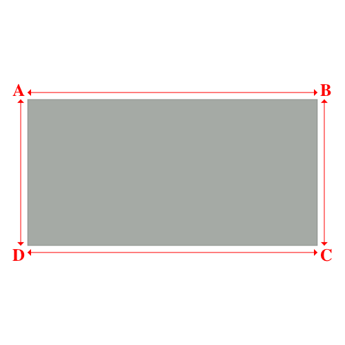 Bâche plate rectangle sur mesure en Membrane PVC 670gr/m² Gris clair RAL 7038 - 11.50x5.80m
