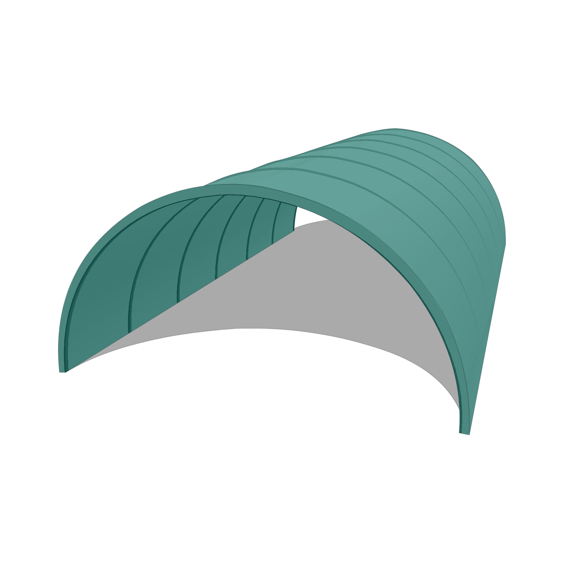 Bâche pour tunnel 12x28m  en AGRI 720 BC Vert/blanc