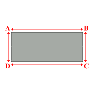 Bâche plate rectangle sur mesure en Membrane PVC 670gr/m² Gris clair RAL 7038 - 6.00x2.50m