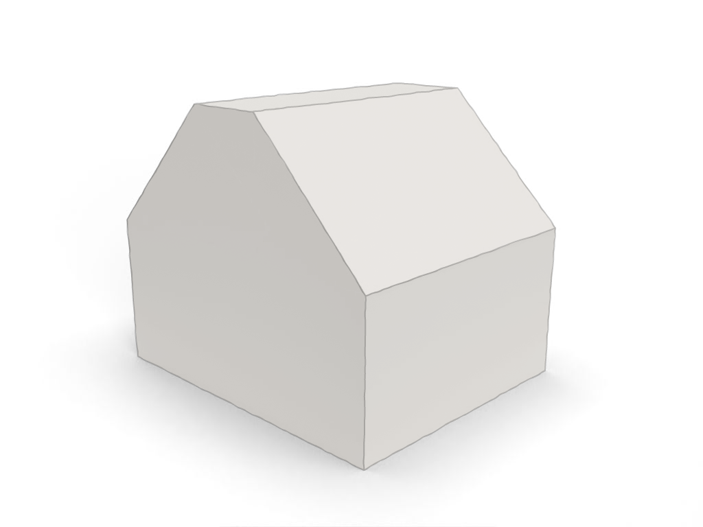 Trapéze Rectangle Tronqué en POLY420 Beige