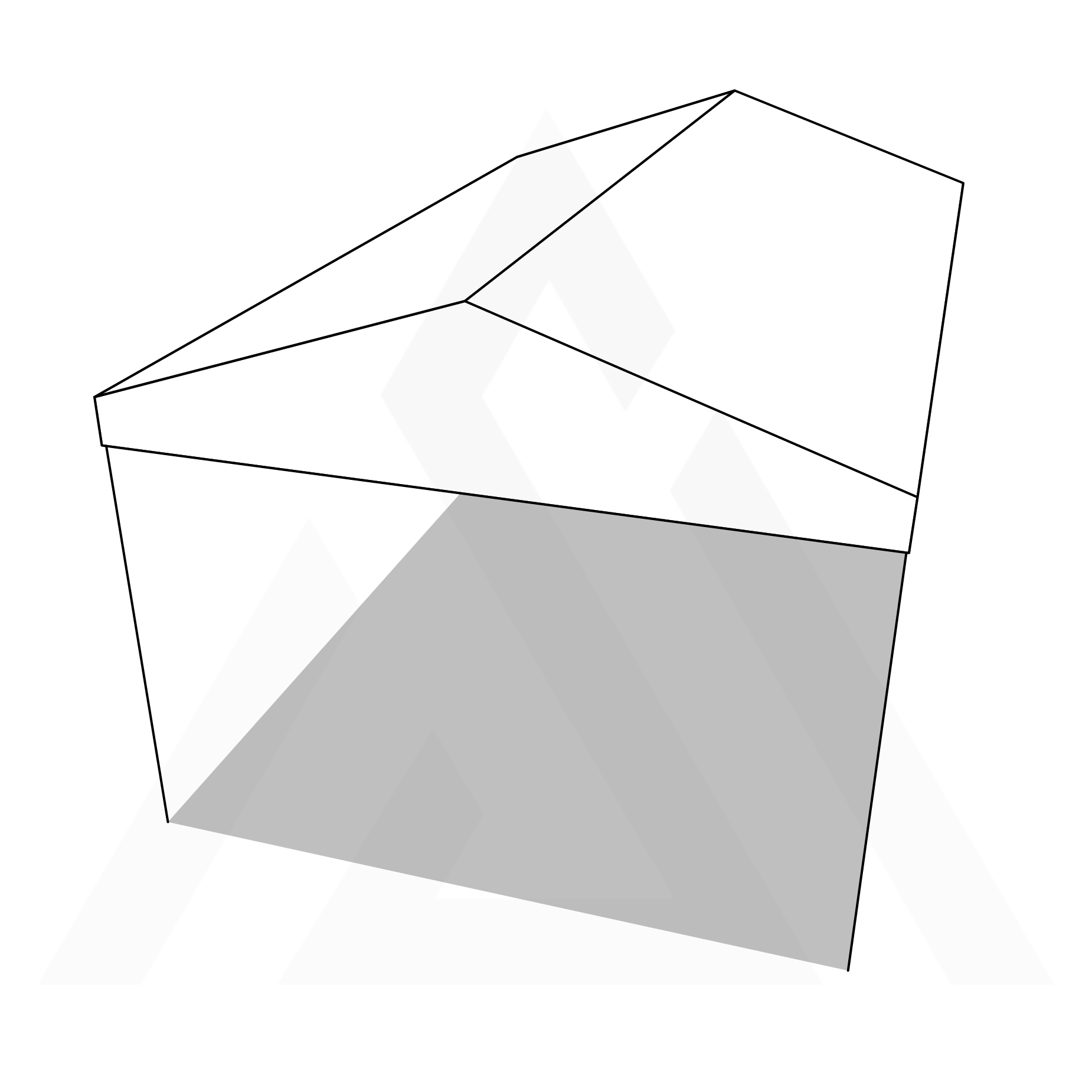 Bâche tonnelle rectangle 2 pentes en Membrane PVC 670gr/m² Blanc RAL 9016 - 4x2.5m