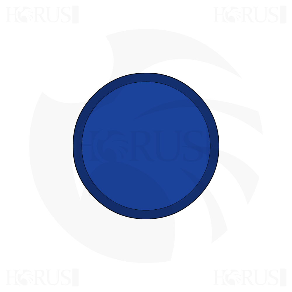 Bâche plate ronde en Membrane PVC 670gr/m² Bleu foncé RAL 5002 d'une diamètre de 4m