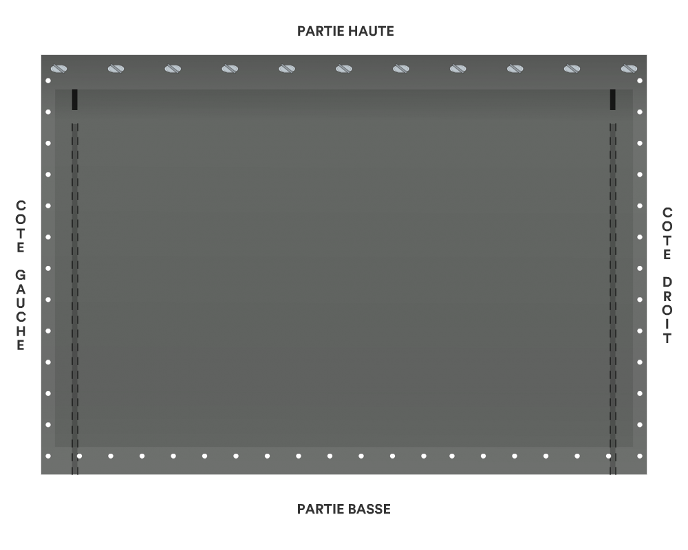 Bâche de façade pour mobil-home