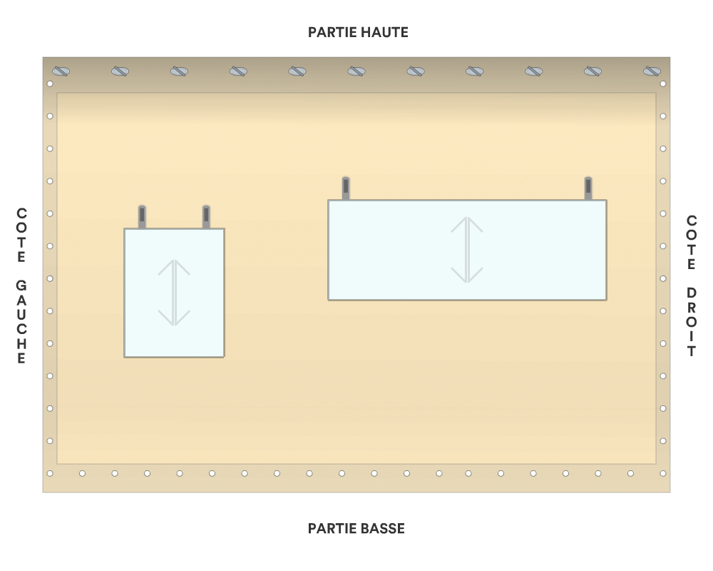 Bâche de façade pour mobil-home