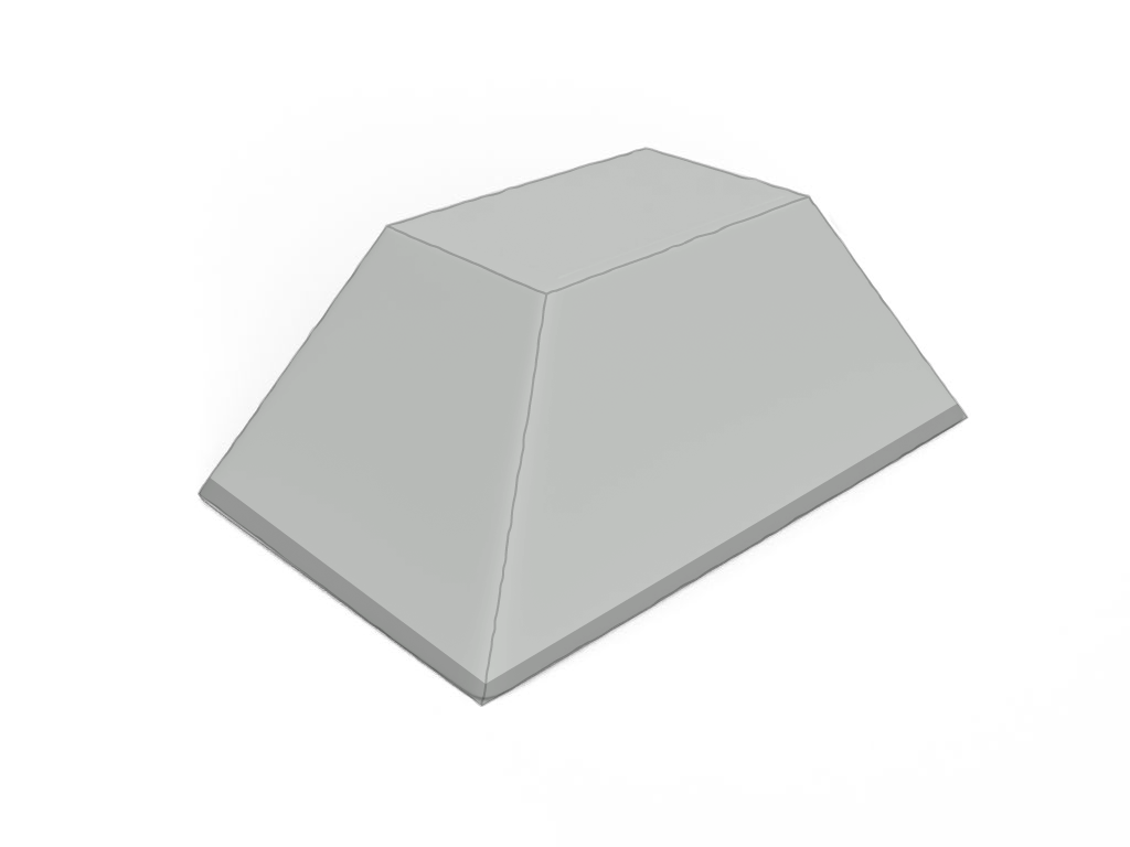 Pyramide Tronqué en Membrane PVC 670gr/m² Gris clair RAL 7038