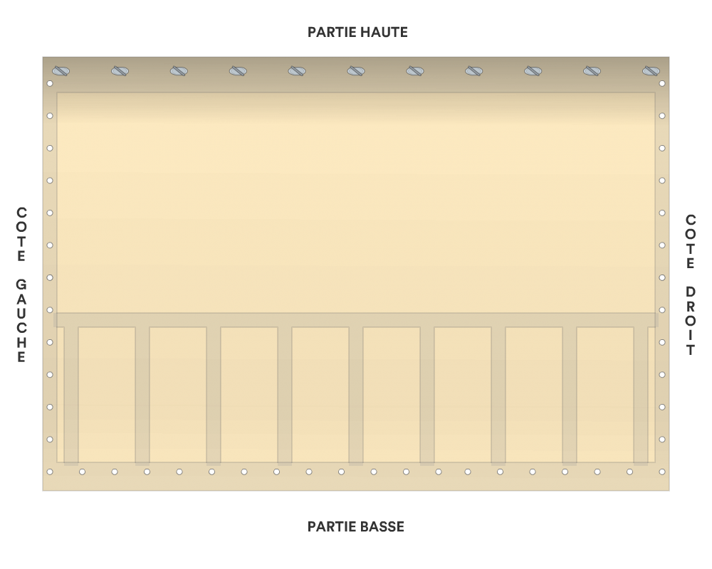 Bâche de façade pour mobil-home