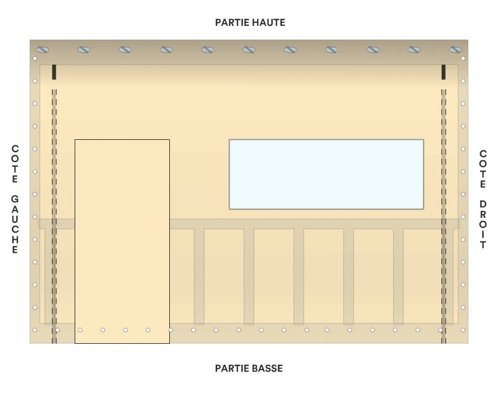 Bâche de façade pour mobil-home