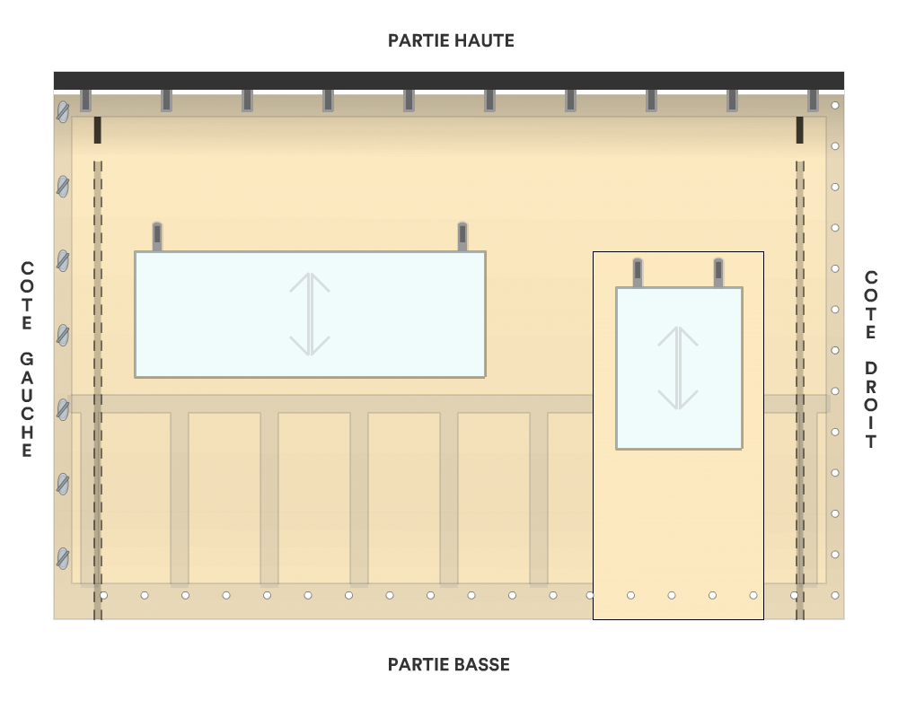 Bâche de façade pour mobil-home