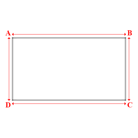 Bâche plate rectangle sur mesure en Membrane PVC 670gr/m² Blanc RAL 9016 - 4.50x2.50m