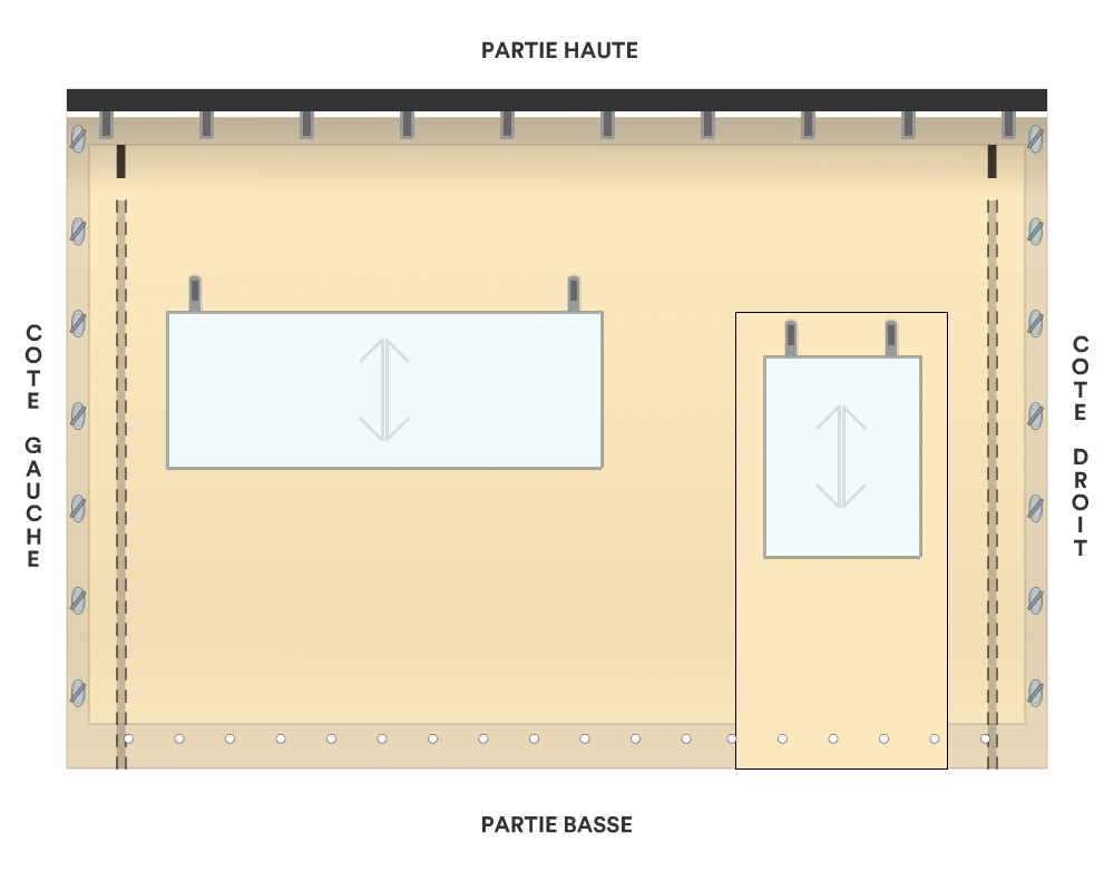 Bâche de façade pour mobil-home