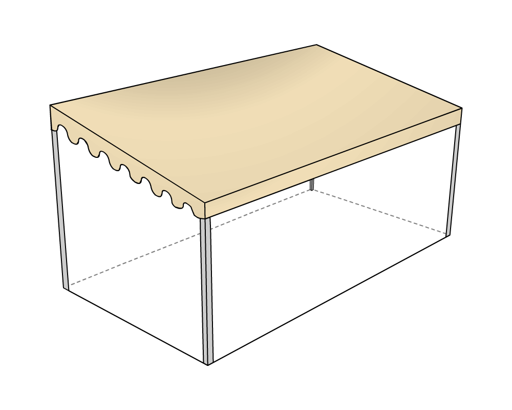 Bâche de toit pour terrasse dee mobil-home