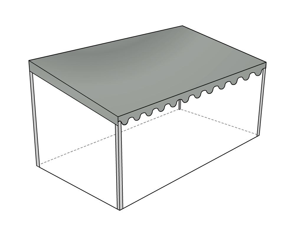 Bâche de toit pour terrasse dee mobil-home