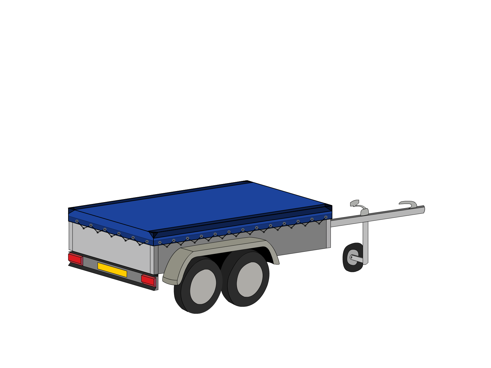 Bâche pour remorque LIDER en Membrane PVC 670gr/m² Bleu foncé RAL 5002