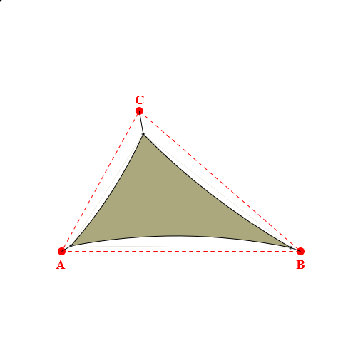 Voile d'ombrage triangle en Soltis Lounge 96 Tilleul 96-50848 - 6,16x5,21x3,73m