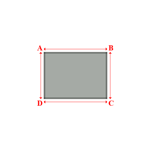 Bâche plate rectangle sur mesure en Membrane PVC 670gr/m² Gris clair RAL 7038 - 2.10x1.55m