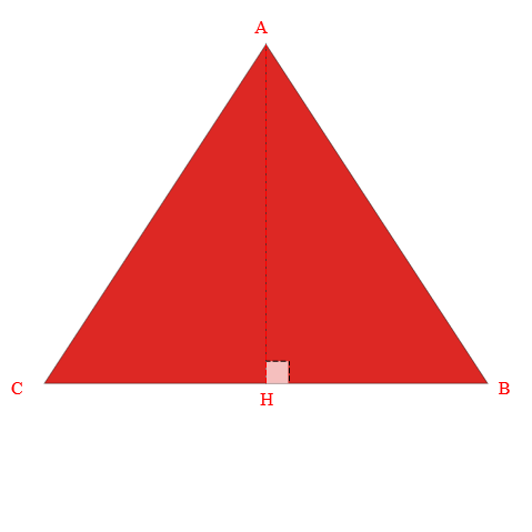 Bâche plate triangle en Membrane PVC 670gr/m² Rouge RAL 3002 - 4.00x4.00x4.00m