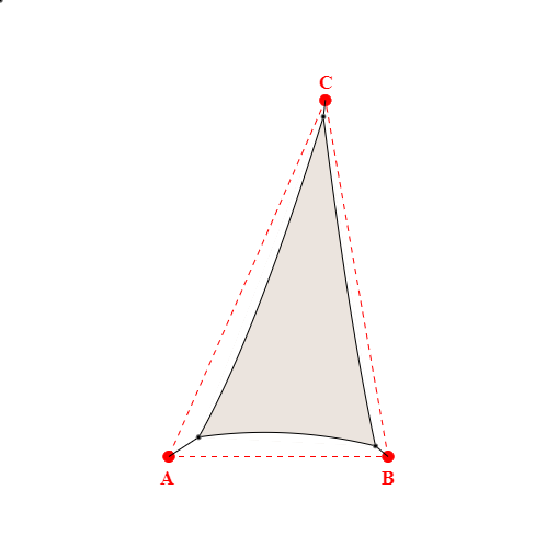 Voile d'ombrage triangle en Soltis Lounge 96 Karité 96-50843 - 3,23x6,08x6,27m